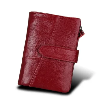 

2019 Fashion Wallet Women Men Genuine Leather Wallets Female Hasp Zipper Design Coin Purse ID Card Holder Unisex Wallet QB28