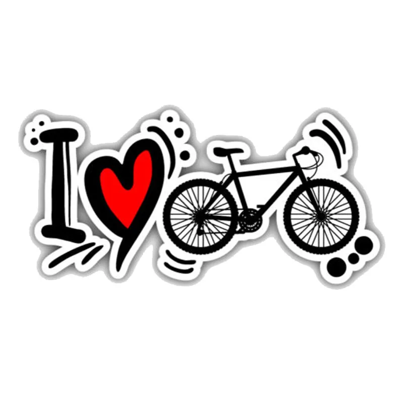 

New interesting I Love Cycling Car Stickers Motorcycle Decals Cover Scratches Waterproof PVC 6cm X 13cm