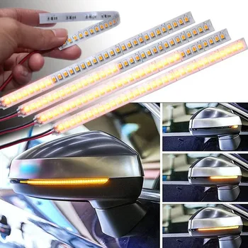 

12V Rear View Dynamic Turn Signal Car Led Strip Light Car Rear Mirrors Flexible Flowing Turn Signal Light Strip Amber