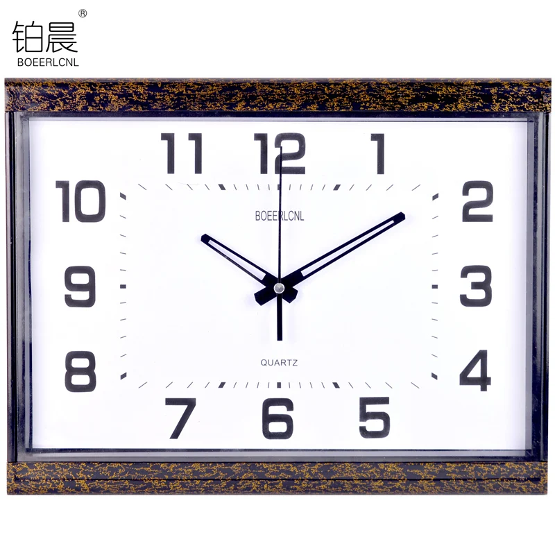 Square Large Wall Clock Living Room Bedroom Clocks Rectangular Wall Watch Creative Silent Kitchen Orologi Da Parete Decor SC247