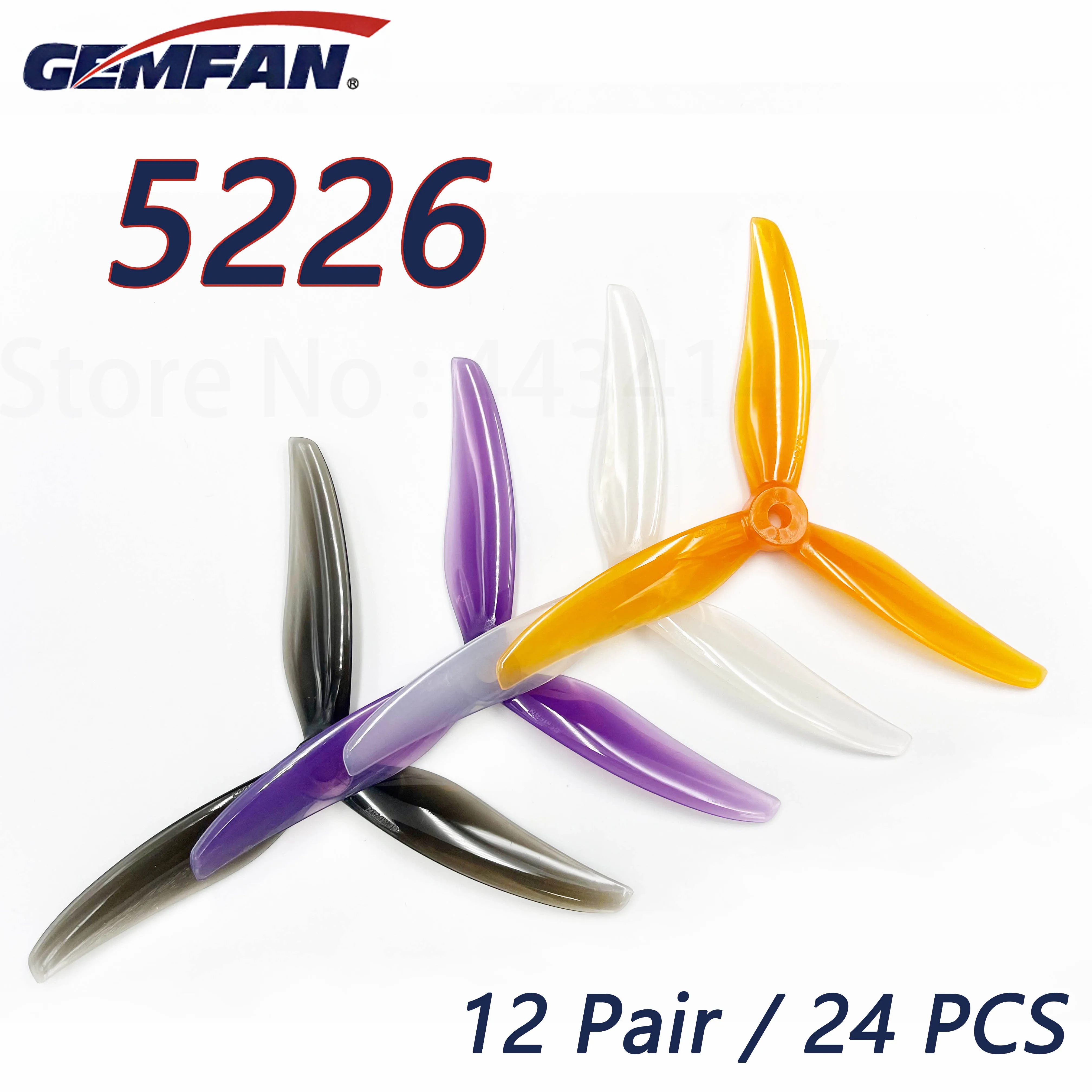 

Gemfan 5226 Freestyle 5,2 дюйма 3 Лопасти пропеллера CW CCW бесщеточный двигатель FPV Пропеллер для RC FPV гоночного дрона
