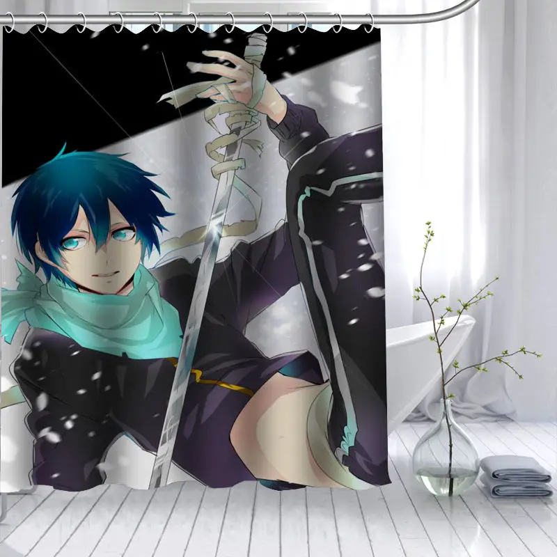 Горячая Распродажа Noragami аниме пользовательские душ Шторы 3D Водонепроницаемый