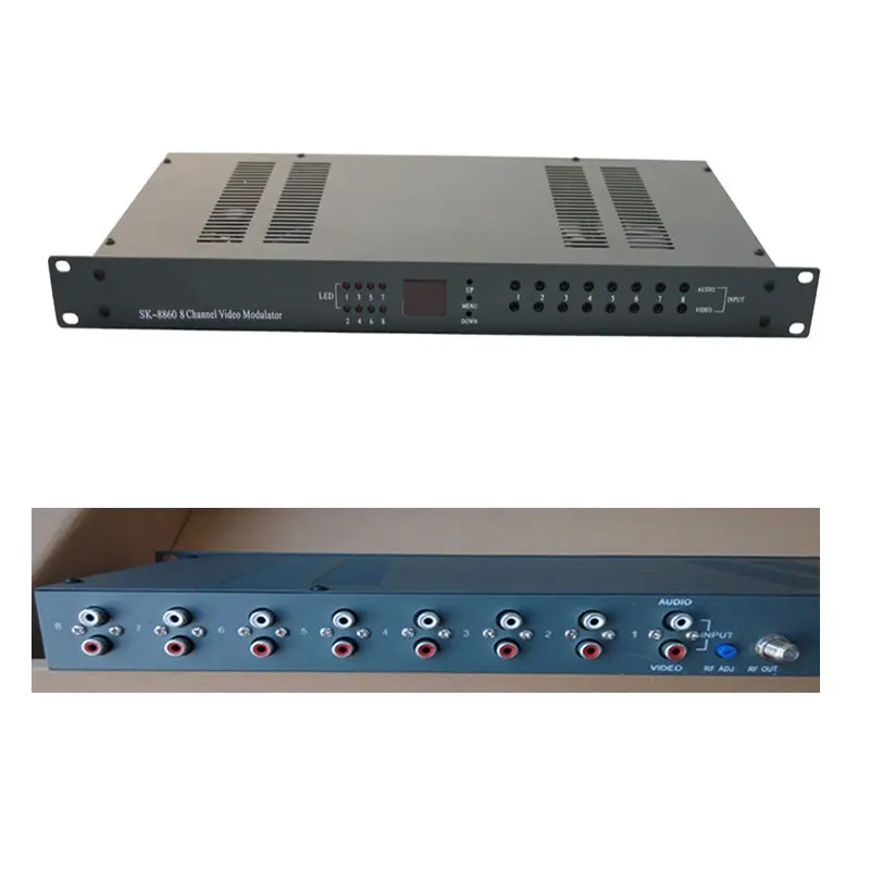 SK-8860 Agile Канал FM модулятор кабельного телевидения видео из av в rf с сумочкой