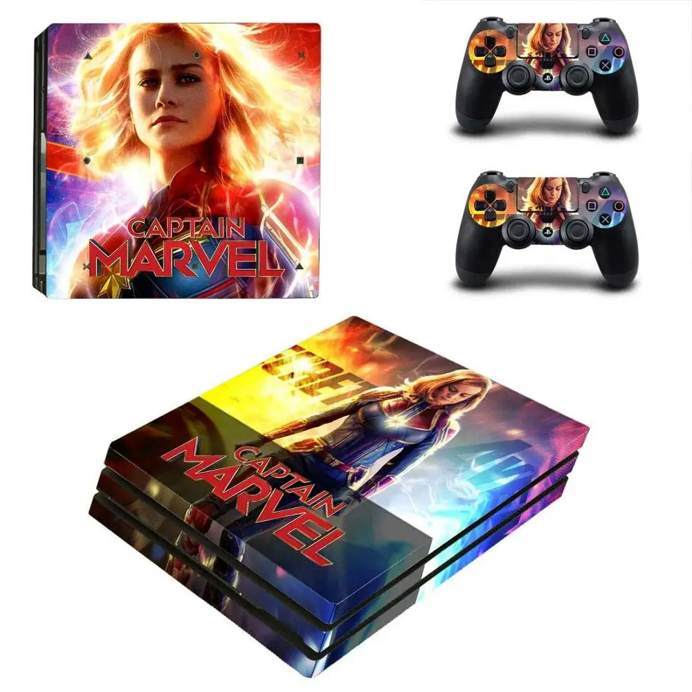 YSP4P-3110 PS4 Pro Марвел Капитан стикер s PS 4 Play станция 4 Pro Кожа Стикеры для playstation 4 Pro консоль и контроллер - Цвет: YSP4P-3110