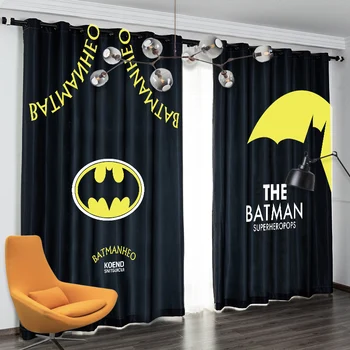 

Batman Star Wars Hero 2 Panels/Set Window Curtain Block out Fabric Drapes Darkening Thermal Insulated Living Bedroom Kids Boys