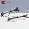 UVLAIK Fashion stainless steel Men Business Blue Light Reading Glasses Non Spherical Retro Hyperopia Prescription Eyeglasses ► Photo 3/6