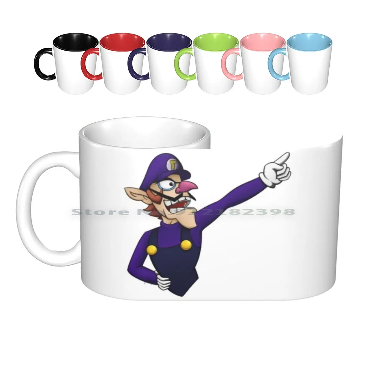 Waluigi Tazze In Ceramica Tazze Da Caffè Tazza Da Tè Al Latte Waluigi Super Super Bros Bros Videogioco Wah Valentine Creative Trending Vintage