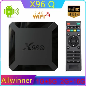 

X96Q TV Box Android 10 Smart TV Box TvBox Allwinner H313 Quad Core 4K 60fps 2.4G Wifi Google Player Youtube Netflix pk X96 2020