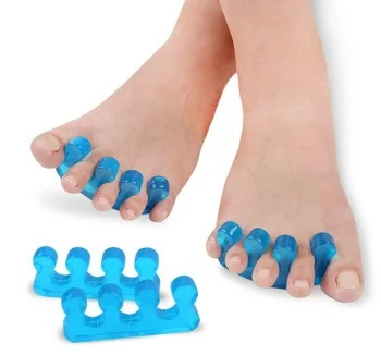 

2 Pcs Toe Separating Gel Toe Separator Flexible Finger Spacer Silicone Soft Form For Manicure Pedicure Nail Tool