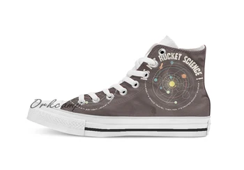 

Rocket Science Custom Casual High Top lace-up Canvas shoes sneakers Drop shipping