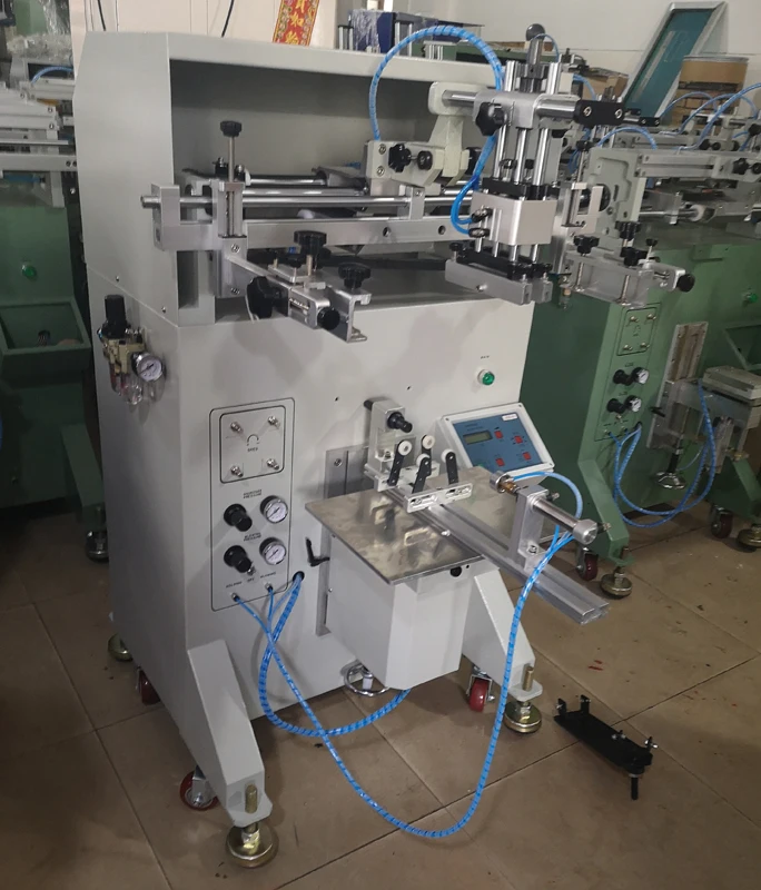 semi auto flatbed/ round silk screen printing machine
