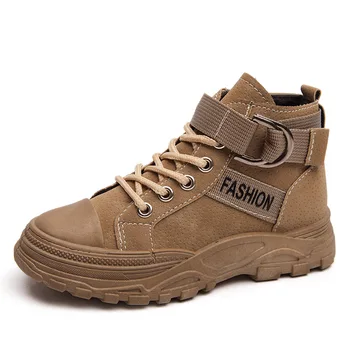 

Kids Leather Boots 2019 Winter Spring Waterproof Classic Ankle Boots Fashion Girls Kids Boots Non-slip Leightweight Shoes