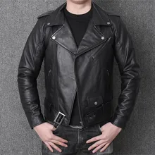 Мужская куртка из коровьей кожи, мужские Куртки из натуральной кожи, модные куртки с отложным воротником, мотоциклетные кожаные топы, верхняя одежда, мужская одежда