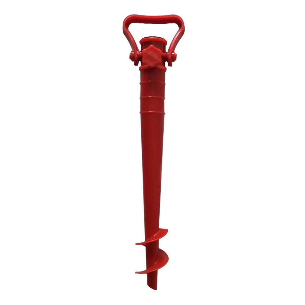 Fix Spike Manual Rotate Portable Mini Parasols Spiral Practical Patio Umbrella Stands Ground Adjustable Garden Beach Holder - Цвет: Красный