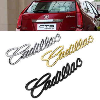 

1Pcs 3D Letter Logo Chrome Emblem Stickers Car Badge For Cadillac ATS BLS CTS CT4 CT5 CT6 EXT STS SLS SLR SRX XLR XTS XT4 XT6