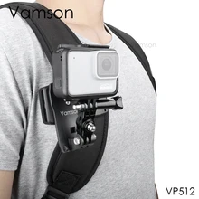 Vamson для Go Pro 8 аксессуары 360 градусов вращающийся зажим для GoPro Hero 8 7 6 5 4 3+ для Xiaomi yi для SJCAM для SJ4000 VP512