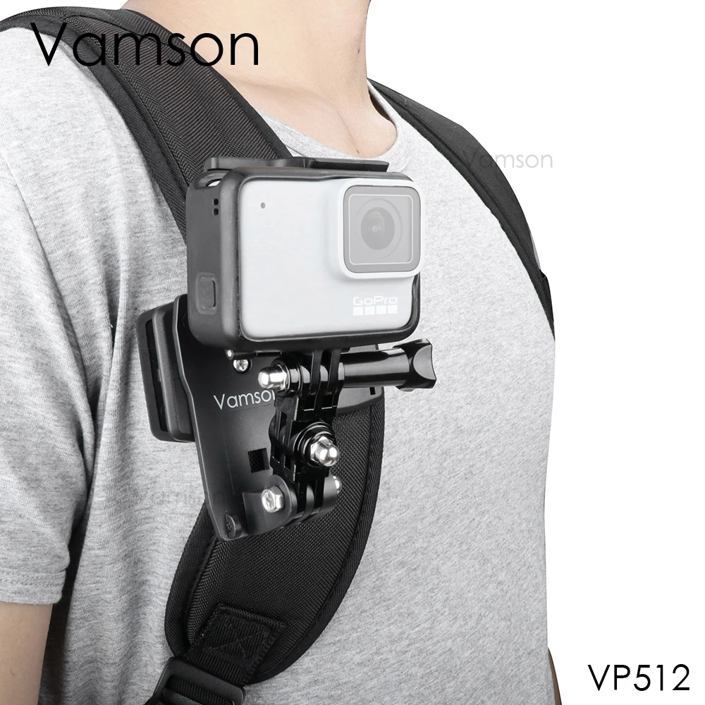 Vamson for Go Pro 9 8 Accessories 360 Degree Rotation Clip For GoPro