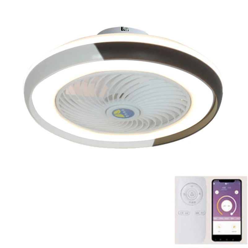 Modern Ceiling Fan with led Light lamp Remote Control Mobile app for Bedroom Dining Room 110v/220v smart Ventilador De Tech