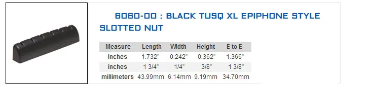 Графика tech TUSQ XL гитарный порожек PT-6060 черный