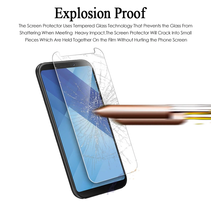 9H HD закаленное стекло для samsung Galaxy A6 A8 J4 J6 Plus J2 J4 Core A9 J8 Защитная пленка для экрана