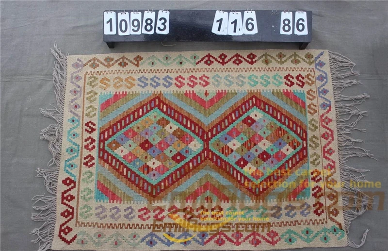 10983 geometric rug Wool Woven Home For Living Room Geometric Bedroom Art Natural - Цвет: 10983