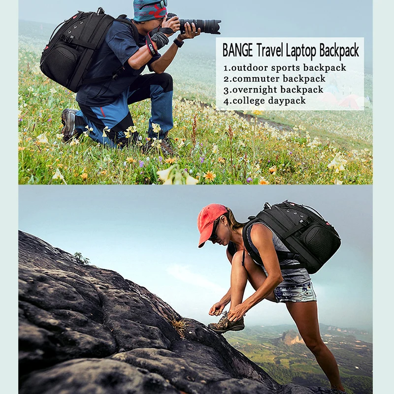 Male 45L Travel backpack 15.6 Laptop Backpack Men Women USB Anti theft Waterproof Backpacks for teens schoolbag youth mochila 6