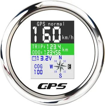 

Universal 85mm GPS Speedometer Odometer With TFT Screen Trip COG Voltmeter 9-32V with GPS Antenna