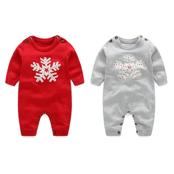 

Baby Rompers Christmas Knitted Newborn Bebes Jumpsuits Playsuits for Infant Boys Girls Cotton Overalls One Piece Children Outfit