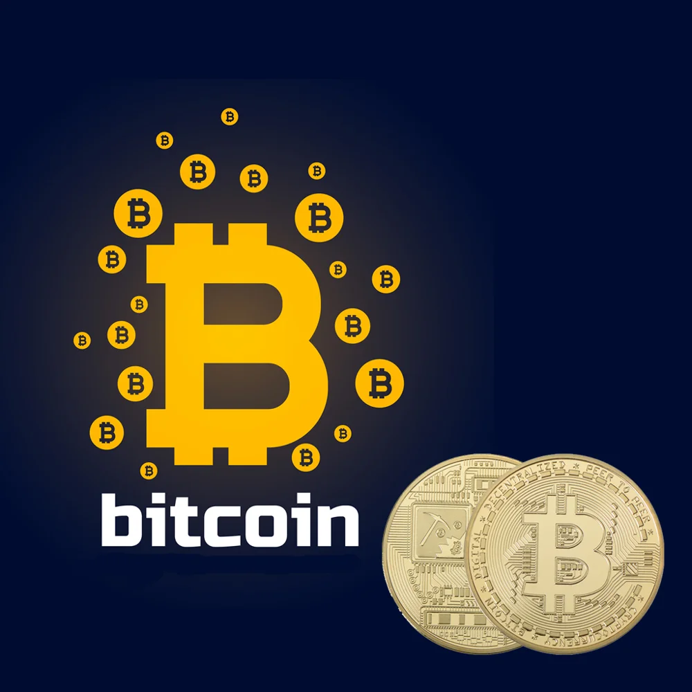 RH Позолоченные Биткоин монета Коллекционная художественная коллекция подарок физический памятный Casascius бит BTC Металл Античная имитация