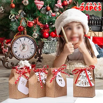 

Packing Paper bags Food Package Kraft Paper Cute Celebration Christmas