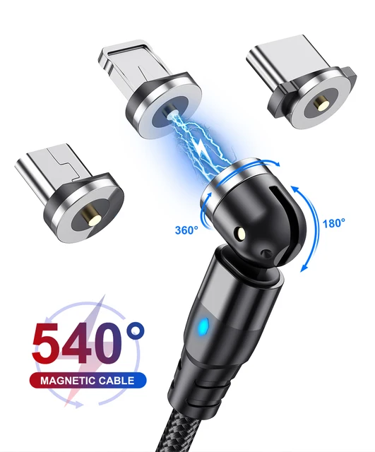 USLION 540 stopni Roating kabel magnetyczny Micro USB typ C kabel telefoniczny dla iPhone11 Pro XS Max Samsung Xiaomi kabel USB przewód tanie i dobre opinie TYPE-C LIGHTNING 2 4A CN (pochodzenie) NYLON USB A Magnetyczne Red Blue Black Purple 90 180 360 Degree Rotation With LED Indicator USLION 540 stopni Roating kabel magnetyczny Micro USB typ C kabel telefoniczny dla iPhone11 Pro XS Max Samsung Xiaomi kabel USB przewód tanie i dobre opinie TYPE-C LIGHTNING 2 4A CN (pochodzenie) NYLON USB A Magnetyczne Red Blue Black Purple 90 180 360 Degree Rotation With LED Indicator