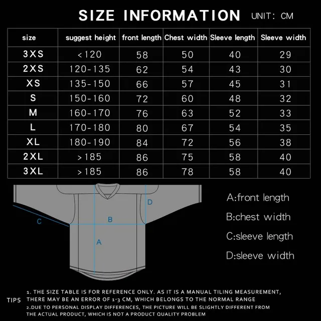 Goalie Hockey Sweater Sizes DIY Custom-made Ice Hockey Jersey With