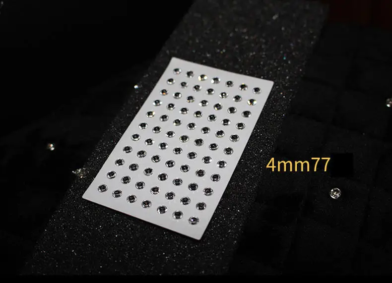 Автомобильные наклейки для интерьера алмазные Кристальные наклейки DIY Bling Стразы Декор Аксессуары для стайлинга автомобилей Мобильный/Стикеры для ПК - Название цвета: 4mm 77