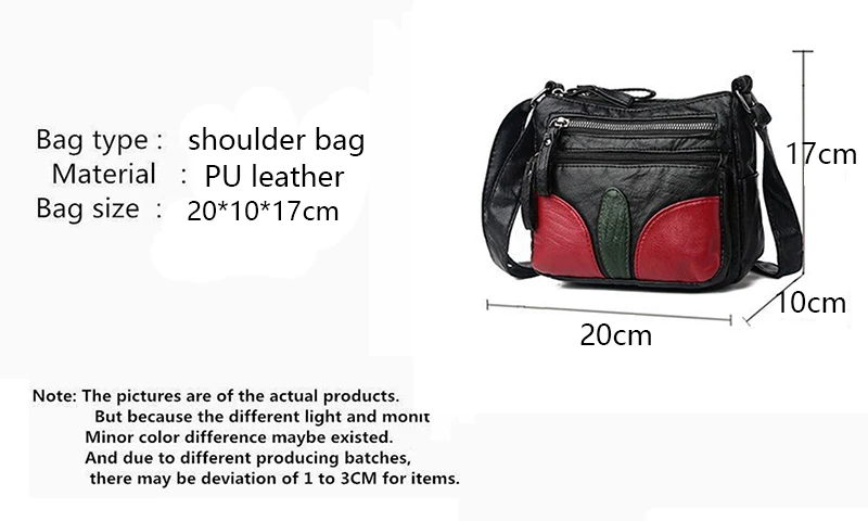 Yogodlns Fashion Women Soft Wash PU Leather Bag Small Shoulder Bag Ladies Party Messenger Bag Zipper Clutch Purse Crossbody Bags