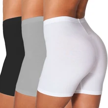 

2020 Plus Size Women Elastic Shorts Casual High Waist Tight Fitness Slim Skinny Bottoms Summer Solid Sexy White Black Shorts