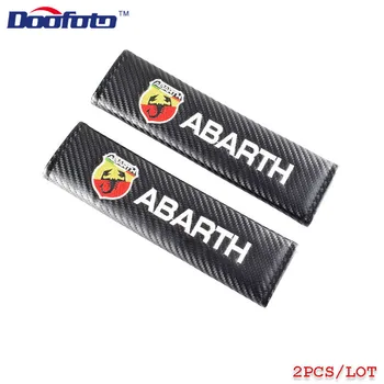 

Doofoto Automobile Seat Belt Cover Shoulder Protective Padding For Abarth 500 595 For Fiat Accessories Car Styling Carbon Fiber