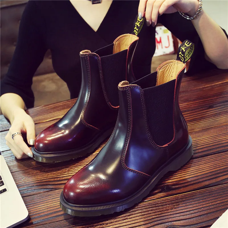 Новые женские Ботинки Martin модные повседневные мужские ботинки челси мужская