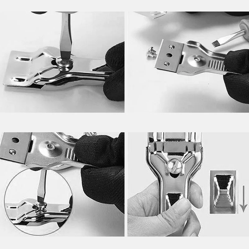 Kitchen Cleaning Tool 1PC Multifunction Cleaner Hob Scraper Remover With 5pcs Blade For Kichen Cleaning Oven Glass Ceramic Cooker Tools Utility Knife