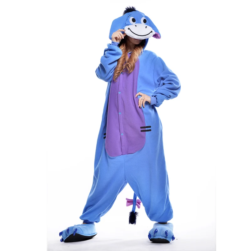 

Donkey Unisex Adult One-Piece Pajamas Cosplay Onesies Large Cartoon Onepiece Animal Sleepwear Pyjamas Christmas Costume