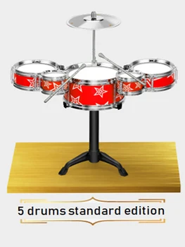 

toys for Children Kids Jazz Drum Set Music Instruments Educational Toys For kids with Small Stool Drum Sticks kids hammer toys
