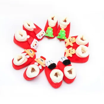 

Fashion Lovely baby Toddler shoes baby girl Boy shoes cotton Newborn Christmas Deer Cartoon Warm Soft Sole Boot Casual Shoes H5
