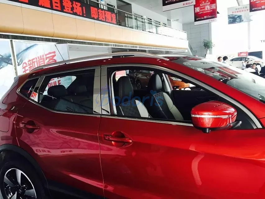 Нержавеющая сталь окна Moudling отделка панели полосы автомобиль Стайлинг для Nissan Qashqai аксессуары