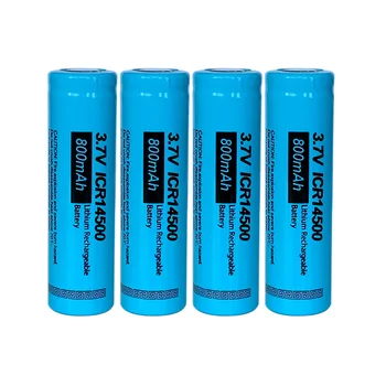 

4PCS PKCELL ICR 14500 battery 3.7v 800mah AA li-ion battery 14500 lithium rechargeable batteries for led flashlight