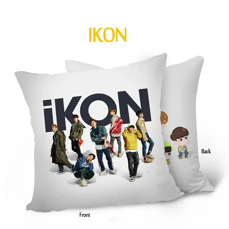 KPOP IKON Двусторонняя аниме наволочка для подушки детские чехол любовный вариант новые дети продолжить JIN HWAN BOBBY JUNE DONGHYUK CHANWOO