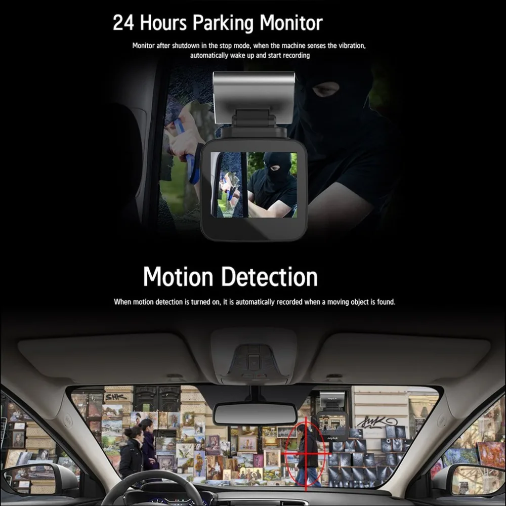 Anytek Q2 Newest Car DVR DVRS Radar Detector FHD 1296P WIFI Video Recorder Cam Dash Camera ADAS LDWS Magnetic Support