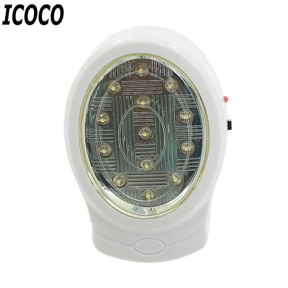 1pc 2W 13 LED Rechargeable Home Emergency Light Automatic Power Failure Outage Lamp Bulb Night Light 110-240V US Plug Sale