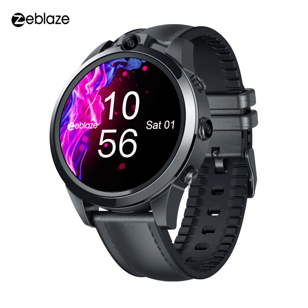 Zeblaze THOR 5 PRO с керамическим ободком, 3 ГБ+ 32 ГБ, 800 мАч, gps часы, подарок, кожаные ремни, две камеры, 4G, умные часы для IOS и Android