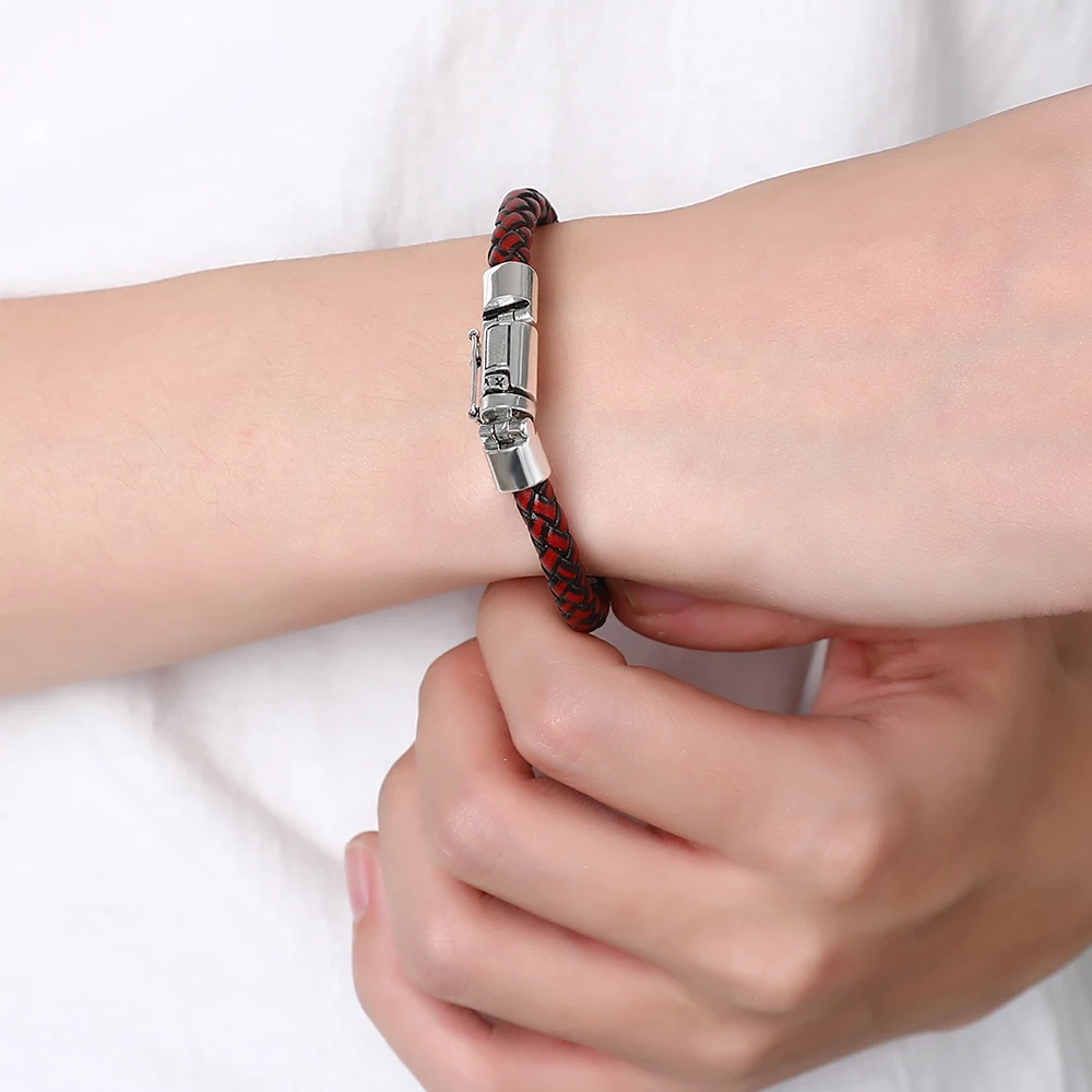 2019 модный кожаный браслет цепочка из натуральной кожи для мужчин винтажная