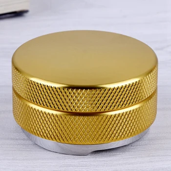 

58Mm Coffee Dispenser/Leveling Tool, Stainless Steel Palm Tamper With 3 Angle Slots - Non-Slip Edge, Easy To Use, Even Press, No