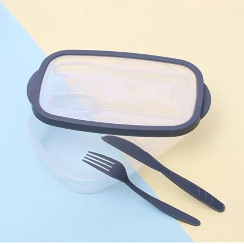 Bento Box контейнеры для готовки еды герметичные Ланч-бокс контейнеры для хранения фруктов с вилкой ложкой для детей взрослых школы офиса